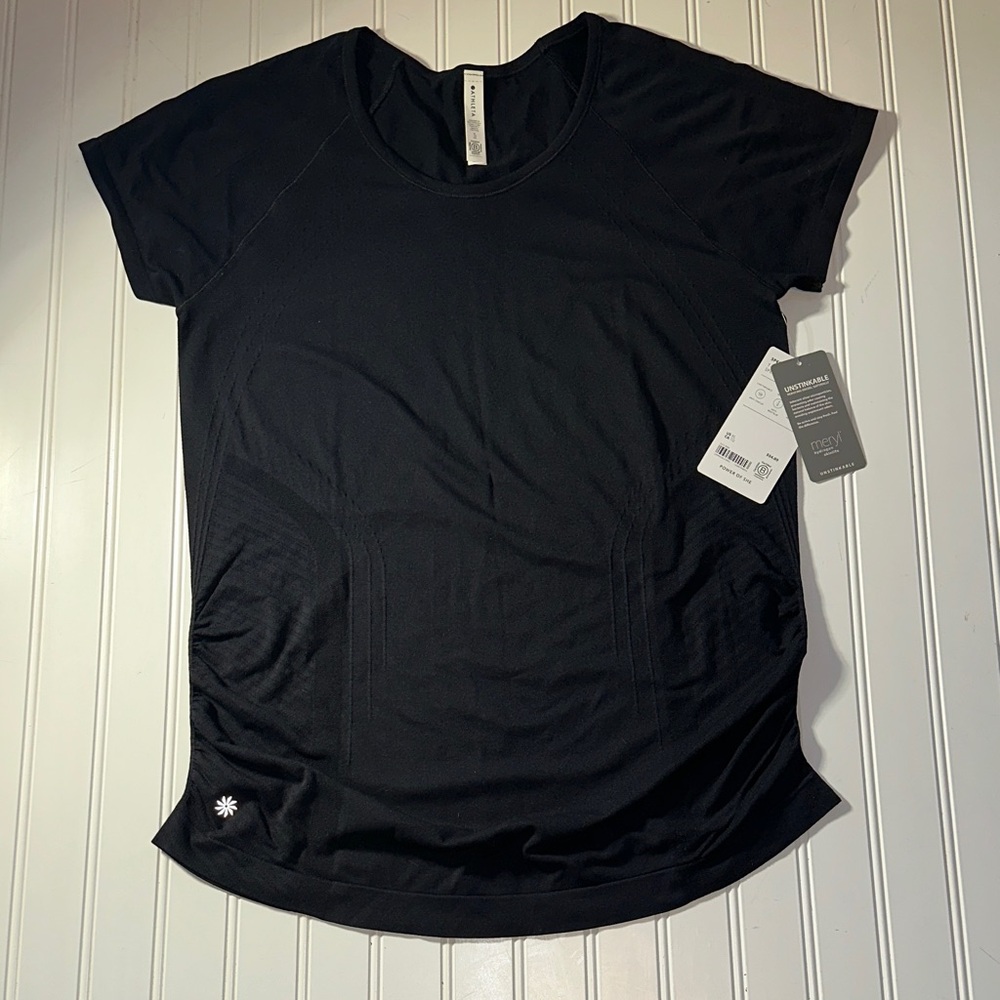 Athleta Black Short Sleeve Performance Tee